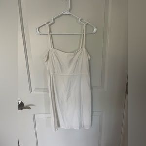 Brandy Melville white linen mini dress